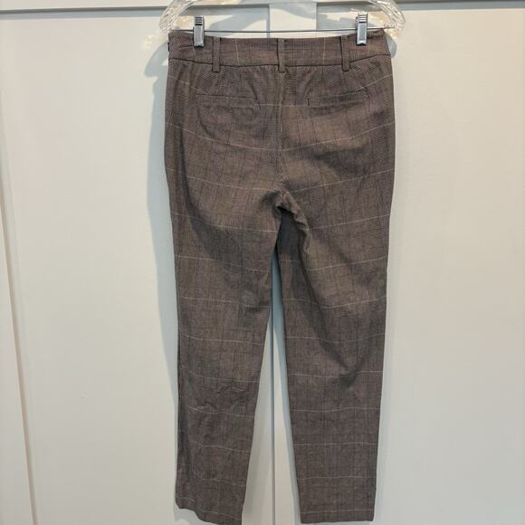 Talbots Pants Women 2 Gray Glen Plaid Ankle Chatham Cropped Preppy Office Career - Picture 7 of 13